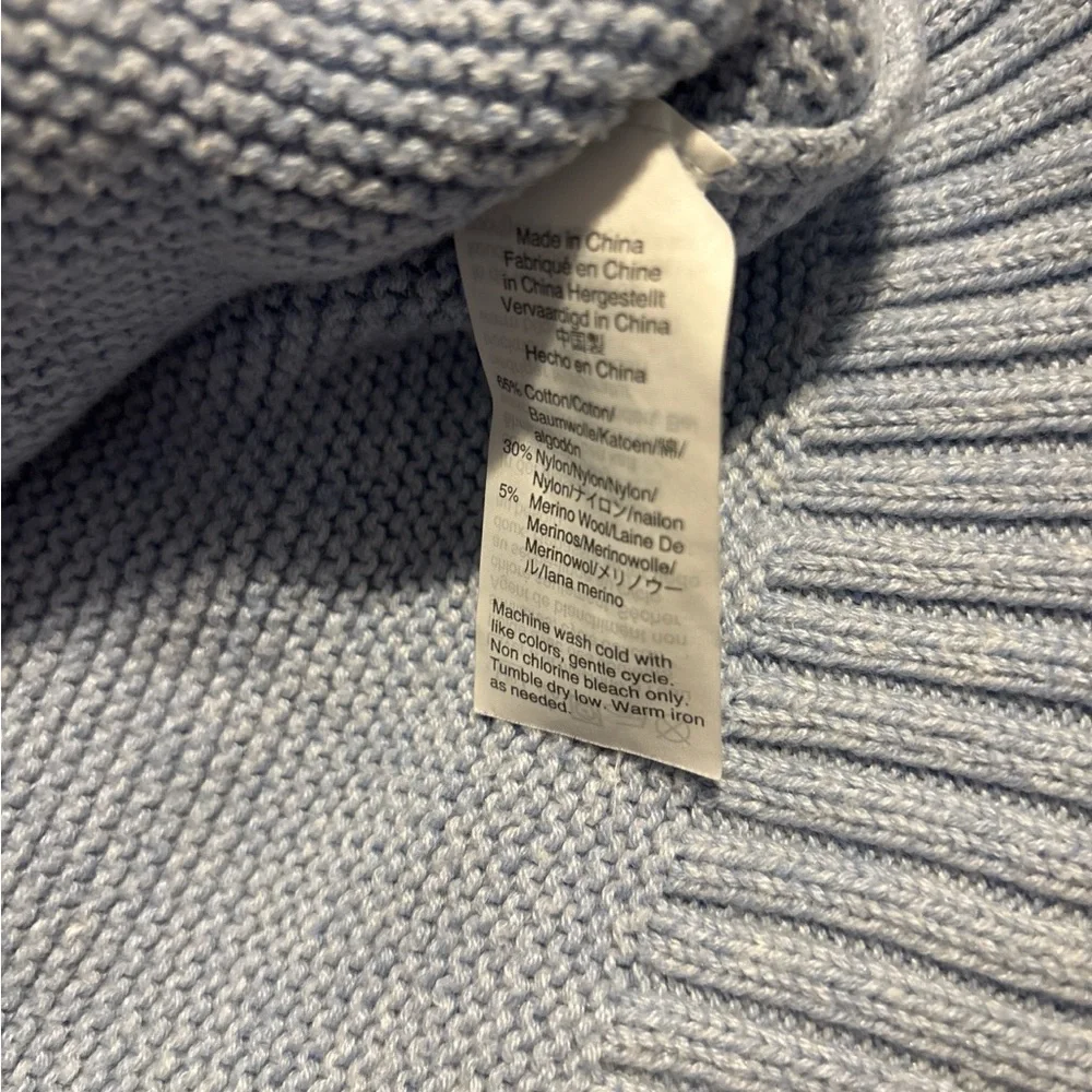 J. Crew light blue/Gray Crew Neck Sweater - Picture 3 of 4